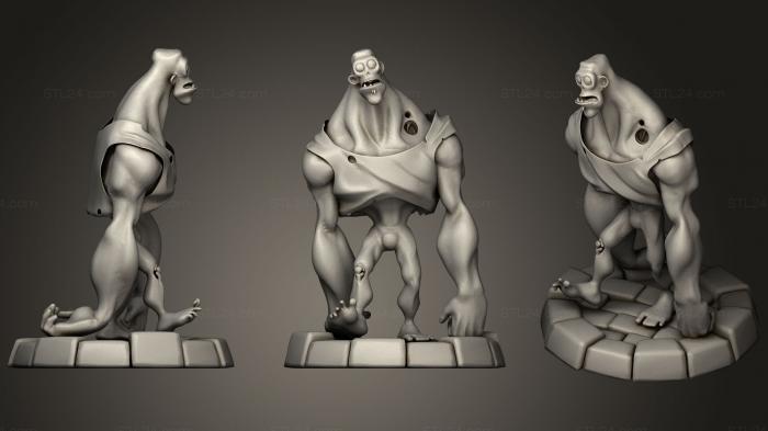 Figurines heroes, monsters and demons (Zombie, STKM_1582) 3D models for cnc